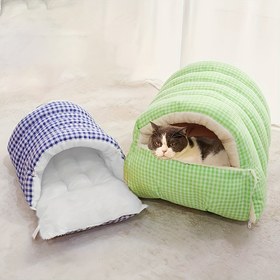 Resim Dört Mevsim Çıkarılabilir ve Yıkanabilir Kedi Evi Kedi Uyku Çantası, Kış Sıcak Yuva, Tam Kapanışlı Kedi Evi, Çıkarılabilir Çok Amaçlı, Çok Renk Mevcut, Büyük Alan Bir Yetişkin Kedi veya İki Yavru Kedi İçin Uygun 