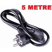Resim 5 Metre Monitör Kasa Power Güç Kablosu 5M Kalın Dayanıklı 5 Metre 