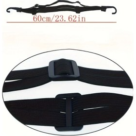 Resim Chuangyinshop 60 Cm Esnek Bsddp Siyah Fileli Çengelli Çekilebilir Motosiklet Kask İpi 