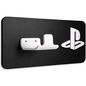 Resim Playstation Duvar Askısı Ps Oyun Kolu Standı Dekoratif Siyah Kontrolcü Tutucu Aparat 