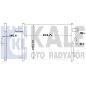 Resim KALE 342980 Klima Radyatoru Kondenser (Hyundai: Accent 03-06 Admire 1.5Crdi ) (WF279184) 