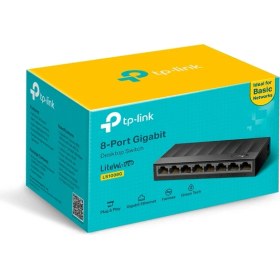 Resim Tp-Link LS1008G 8 Port 10-100-1000 Mbps Switch Plastik Kasa 