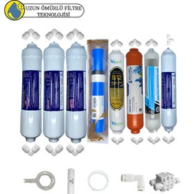 Resim Pemax Water Solutions Swun chyan Kapalı Kasa Su Arıtma Sertifikalı 8'li B12Alkali-Detox-Vontron Helixfil Yüksek TDS Mebran 