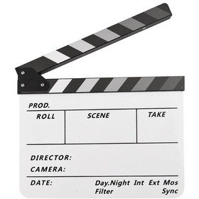 Resim Suofeng Beyaz Akrilik Sinema Klapboard - İngilizce Model, 30x24.5cm, Film Çekimleri İçin Ahşap Ve Akrilik Malzeme 