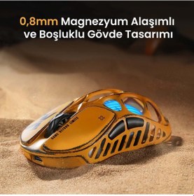 Resim Gravastar K1 Pro Mekanik Gaming Klavye, X Kablosuz Optik Mouse Ve Mousepad Oyuncu Seti, Battle-worn Optik 