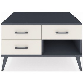 Resim Kronos Şifonyer 3 Çekmeceli 88x59x48 Antrasit-antrasit/aytaşı Antrasit/aytaşı 