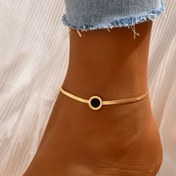 Resim 1 adet Paslanmaz Çelik Roma Rakamlı Yılan Kemik Ayak Zinciri Basit Klasik Tarz Ayak Zinciri 