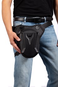 Resim Niki Leather Motosiklet Bacak Çantası, Bel Çantası Ve Çapraz Çanta 