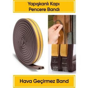 Resim Trend Kapı Pencere Bandı Fitili Yapışkanlı Soğuk Izolasyon Bant 5x2=10 Metre (Kahverengi) 