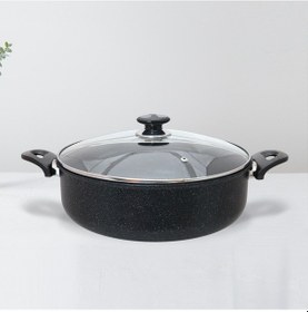 Resim Gülsan Basık 32 Cm Elit Döküm Tencere Siyah 