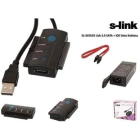 Resim SL-SATA35 USB 2.0 Sata + Ide Data Kablosu 