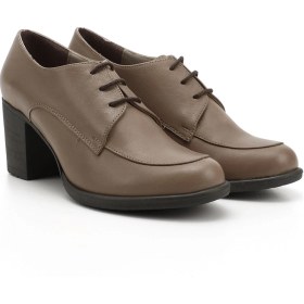 Resim Gönderi R Kadın Vizon Antik Bağcıklı Orta Kalın Topuklu Hakiki Deri Oxford Ayakkabı Gdza13424071 vizon 