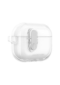 Resim Apple Uyumlu AirPods Pro 2 Kılıf Amazingthing Magnetik Kilit Tasarımlı Minimal Serisi Kılıf Şeffaf 