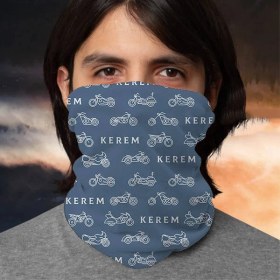 Resim Hediyemen Motorsiklet Tasarımlı Bandana Boyunluk Maske 