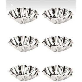 Resim 6 Lı Çelik Tartolet Kek & Kurabiye Kalıbı Metal Metalik Diğer 