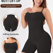 Resim Kadınlar için Dikişsiz Vücut Şekillendirici Spagetti Askılı Bodysuit - Karın Kontrolü, Göğüs Kaldırma ve Kalça Kaldırma, V-Yaka Orta Esneklikte Zarif Şekillendirici Giysi Tüm Sezon İçin Uygun, Rahat Kontrol Giyim | Pürüzsüz Dokulu Kumaş, Şekillendirici Bodysuit 
