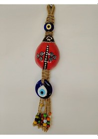 Resim Nazar Boncuğu Duvar Dekoru Seramik Uğur Böceği El Yapımı Hediyeli 