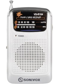 Resim Sonivox VS-R104 Mini FM Radyo Gümüş 