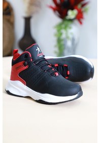 Resim Kidessa 1470-26974 Anatomik Tabanlı Çocuk Basket Ayak Siyah Kırmızı 