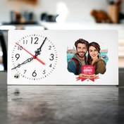 Resim Aşıklar Şehri İstanbul ve Biz Karikatürlü Masa Saati 
