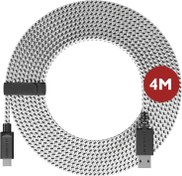Resim Lioncast 4m PS5 Denetleyici Şarj Kablosu I USB-C - USB-A - Playstation 5 için Şarj Kablosu I Dualsense Denetleyici Kablosu I PS 5 Naylon Kılıflı Şarj Kablosu (Kink Koruması) 