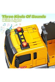 Resim Tıfıl Toys 1:12 Sürtmeli Sesli Işıklı 360 Derece Dönebilen Taşıyıcı Oyuncak Ekskavatör 