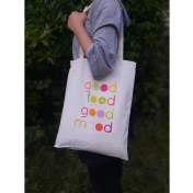 Resim Good Food Good Mood - Bez Çanta 