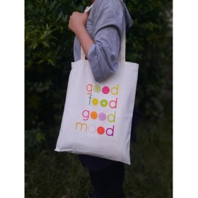 Resim Good Food Good Mood - Bez Çanta 