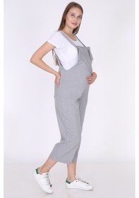 Resim Luvmabelly Myra6100 - Gri Hamile Salopet-gri 