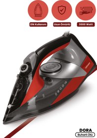 Resim GoldMaster Dora Profesyonel Seramik Tabanlı Damlama ve Kireç Önleyicili 190 gr Etkili Şok Buharlı Ütü 