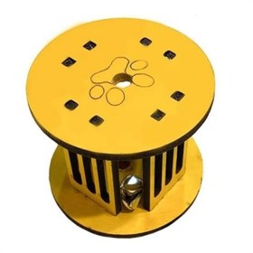 Resim Mini Silindir Eğlenceli Renkli Sağlam Küçük Pati İzi Şekilli Kedi Oyuncağı 