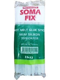 Resim Genel Markalar 1 kg 11.3x300 Mm Kalın Mum Silikon Çubuk Sıcak Şeffaf 