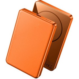 Resim Wiwu P15 Led Işık Göstergeli Ultra İnce Pd 20w Kablosuz Powerbank 5000mah 15w Turuncu 