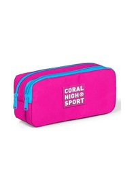 Resim Coral High Sport İki Gözlü Neon Pembe Kalem Çantası 