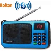 Resim Ganbao Bluetooth-Mavi Rolton W405 Dijital Taşınabilir Mini Mp3 Çalma Taşınabilir Fm Radyo Müzik Çalar Hoparlör Tf USB El Feneri ile Para Doğrula (Yurt Dışından) 