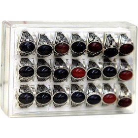 Resim Tuğralı Erkek Yüzüğü 42'Li Paket-6128 Çok Renkli 