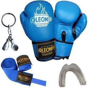 Resim Kogam Leon 1982 Training Boks Eldiveni, Bandaj Dişlik Anahtarlık Mavi 