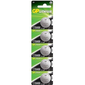 Resim GP CR2430-C5 3V Lityum Düğme Pil 5'li Paket 