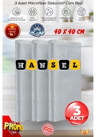 Resim 3 Adet Cam Ve Ayna Bezi Mikrofiber Genel Temizlik Bezi Çok Renkli Kurulama Gerektirmez 40 40 Cm 