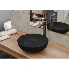 Resim Bocchı Vessel Oval Mini 38 cm Çap Mat Siyah 