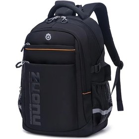 Resim Honeybeeshop Yenilikçi 2.0 Omurga Koruma Sırt Çantası Nefes Alabilir Siyah Çok Cepli Ergonomik Hafif Siyah 