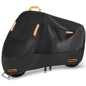 Resim Turcoshop11 Xxl Hırsızlık Önleyici 4 Mevsim Motosiklet Örtüsü Gümüş Kaplama Kalın Oxford Kumaş 