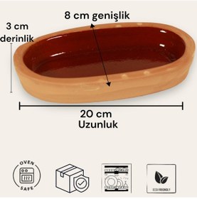 Resim 6'lı Toprak Sırlı Balık Güveci Tava 20x8x3 Cm 