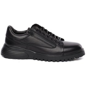 Resim Greyder 18820 Siyah Hakiki Deri Erkek Sneaker Ayakkabı-1066 Siyah 