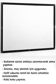 Resim wenthi 300 X 225 Sabit Çerçeveli Fixed Frame Duvar Tipi Projeksiyon Perdesi 