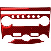 Resim 3 İn 1 Araba Karbon Fiber Klima Ayar Paneli Nissan 370z / Z34 2009-, Sol Ve Sağ Sürücü Evrensel Kırmızı 1 Adet 