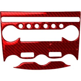 Resim 3 İn 1 Araba Karbon Fiber Klima Ayar Paneli Nissan 370z / Z34 2009-, Sol Ve Sağ Sürücü Evrensel Kırmızı 1 Adet 