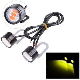 Resim Lasonstiges 2 Adet Motosiklet Tipi Kartal Göz Işıkları Bisiklet Ekipmanları 12v Led Strobe Işık Damla Nakliye 
