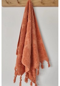 Resim Otantik Saçaklı Kiremit El Havlusu 50x85 Cm - %100 Pamuk - Yumuşak Ve Su Emici Kıremıt Kiremit 