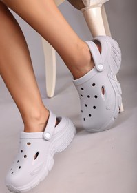 Resim Rivetta Unisex Sandalet Terlik Gri Ortopedik Kaydırmaz Yüksek Taban Günlük Hastane Deniz Havuz Terliği 